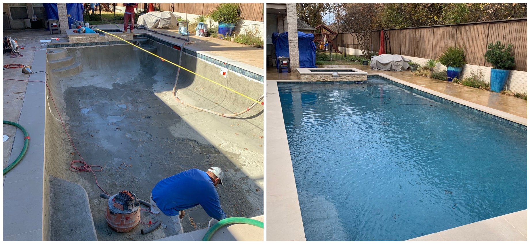 Pool Remodel & Renovation Gallery DFW | D's Pool Care Before & After